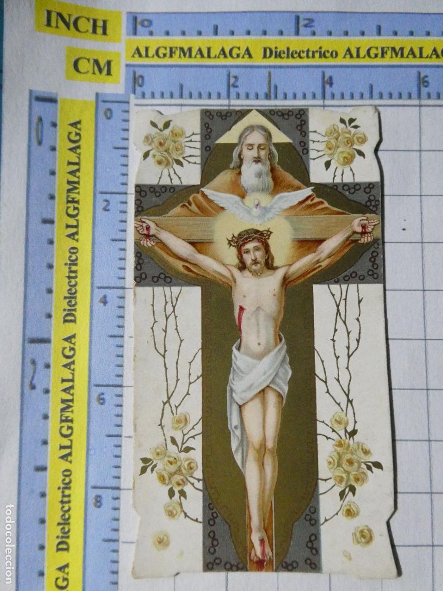 Postales: ANTIGUO RECORDATORIO RELIGIOSO SEMANA SANTA. ESTAMPITA TROQUELADA JESUCRISTO. 49