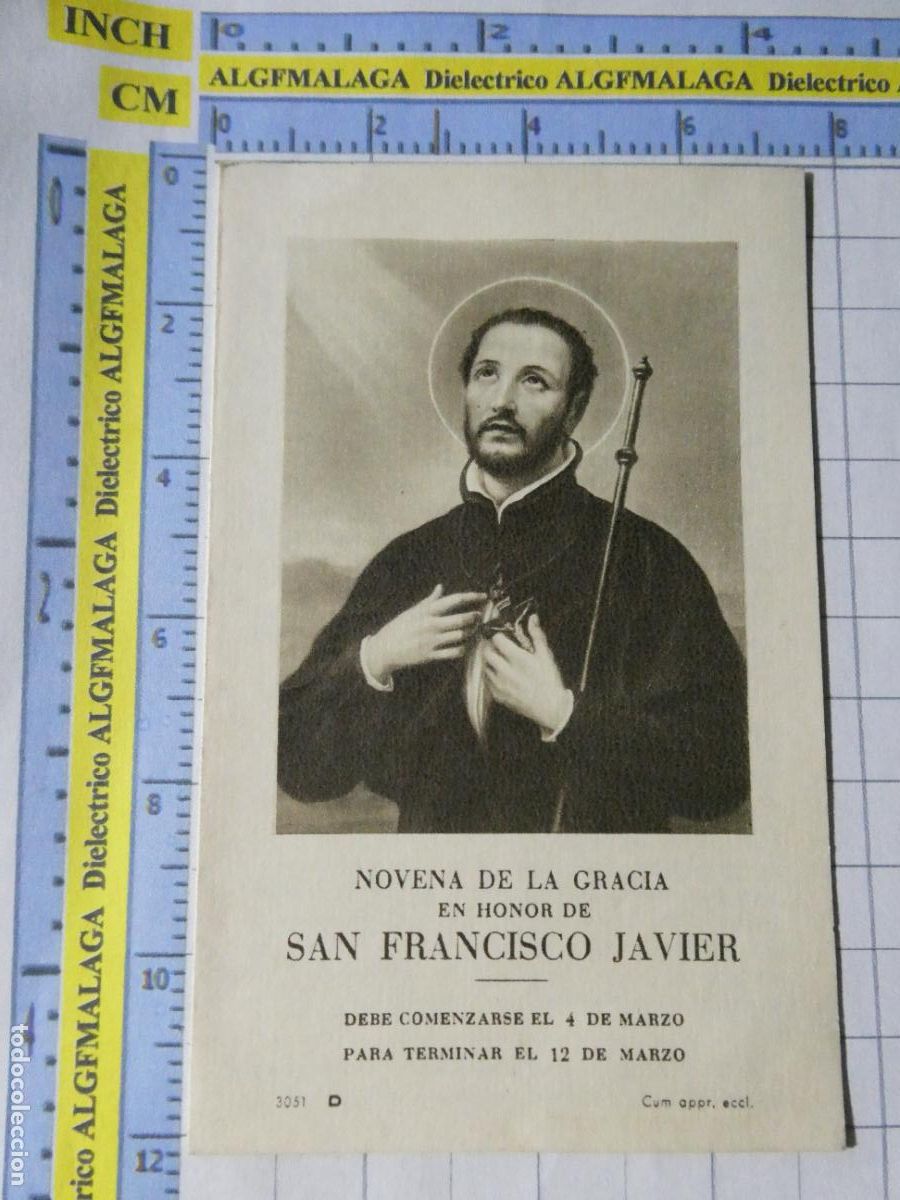 Postales: ANTIGUO RECORDATORIO RELIGIOSO SEMANA SANTA. NOVENA DE LA GRACIA SAN FRANCISCO JAVIER. 52