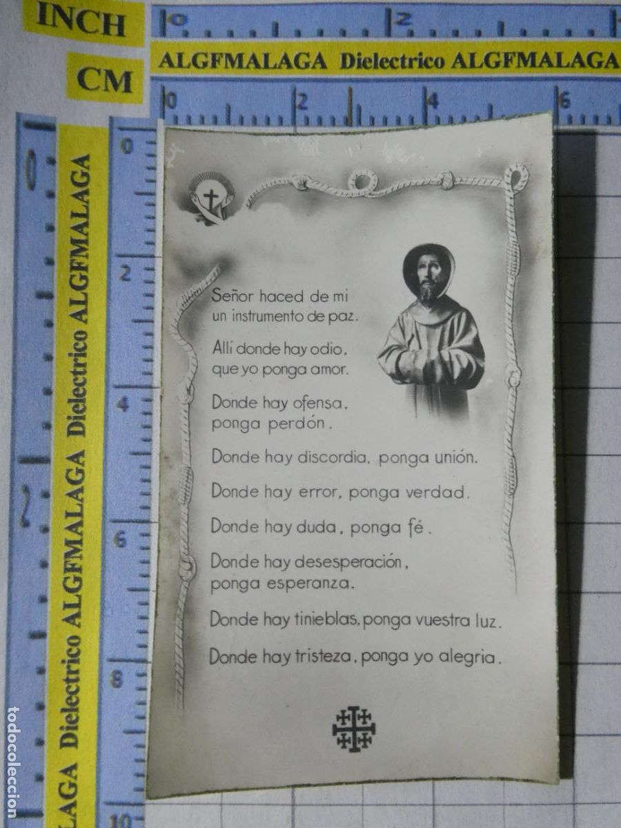 Postales: RECORDATORIO RELIGIOSO SEMANA SANTA. ORACI&Oacute;N SAN FRANCISCO DE ASIS. 61