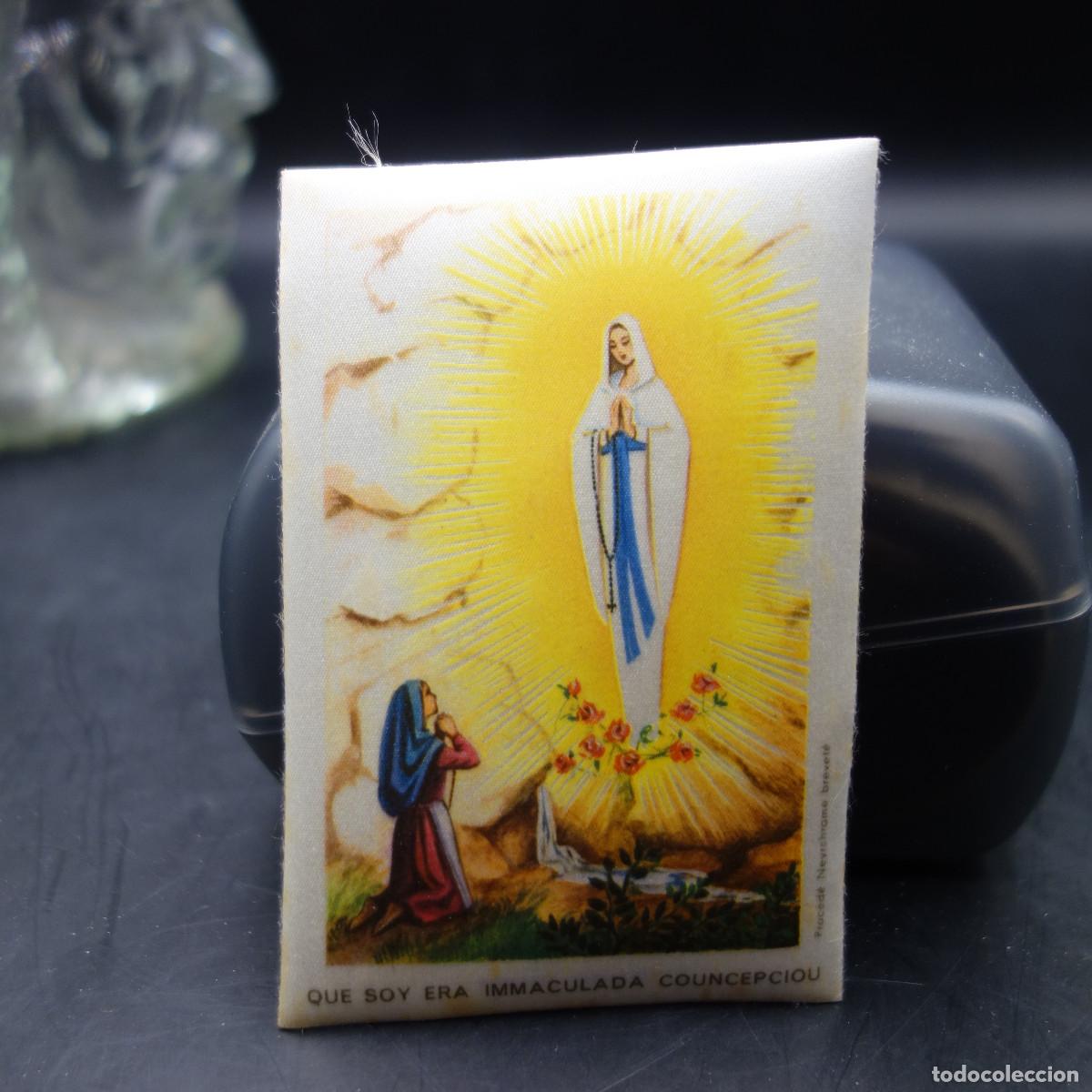 Postales: ESTAMPA DEL CENTENARIO DE LA VIRGEN DE LOURDES FABRICADO EN TELA