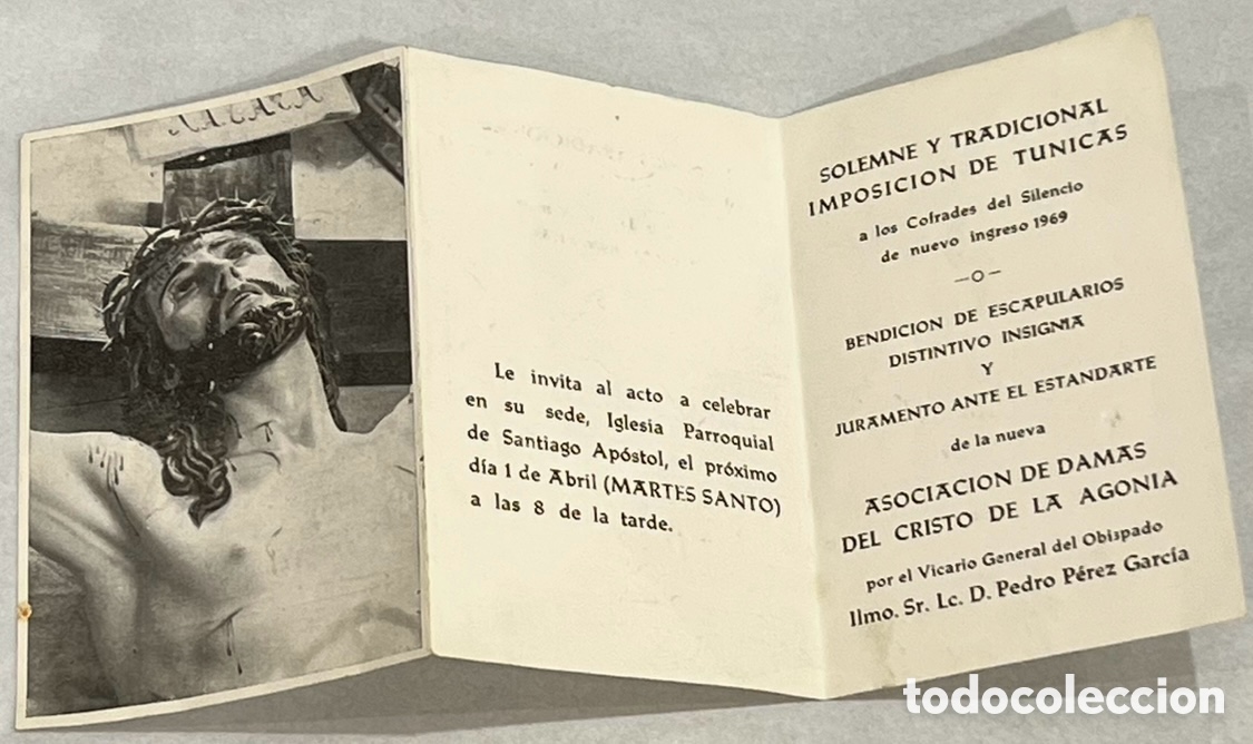 Postales: Estampa Religiosa. Cofrad&iacute;a del Silencio. Imposici&oacute;n de T&uacute;nicas. Totana. Murcia. 1969.