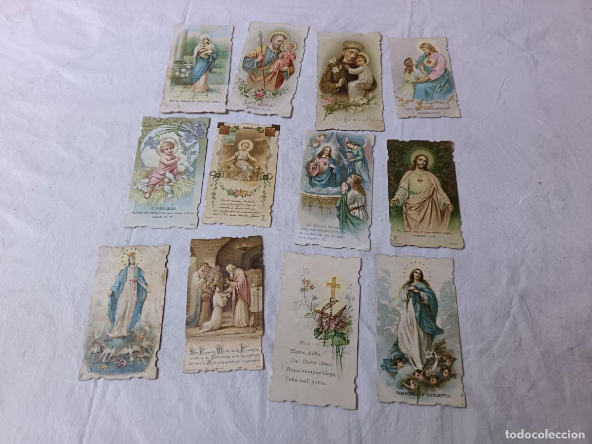 Postcards: Lote de antiguas estampillas religiosas, varios a&ntilde;os