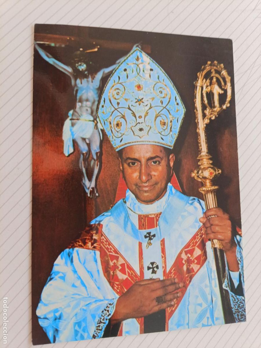 Postales: Tarjeta de Monse&ntilde;or Huberto D'Rosario, Shillong, India
