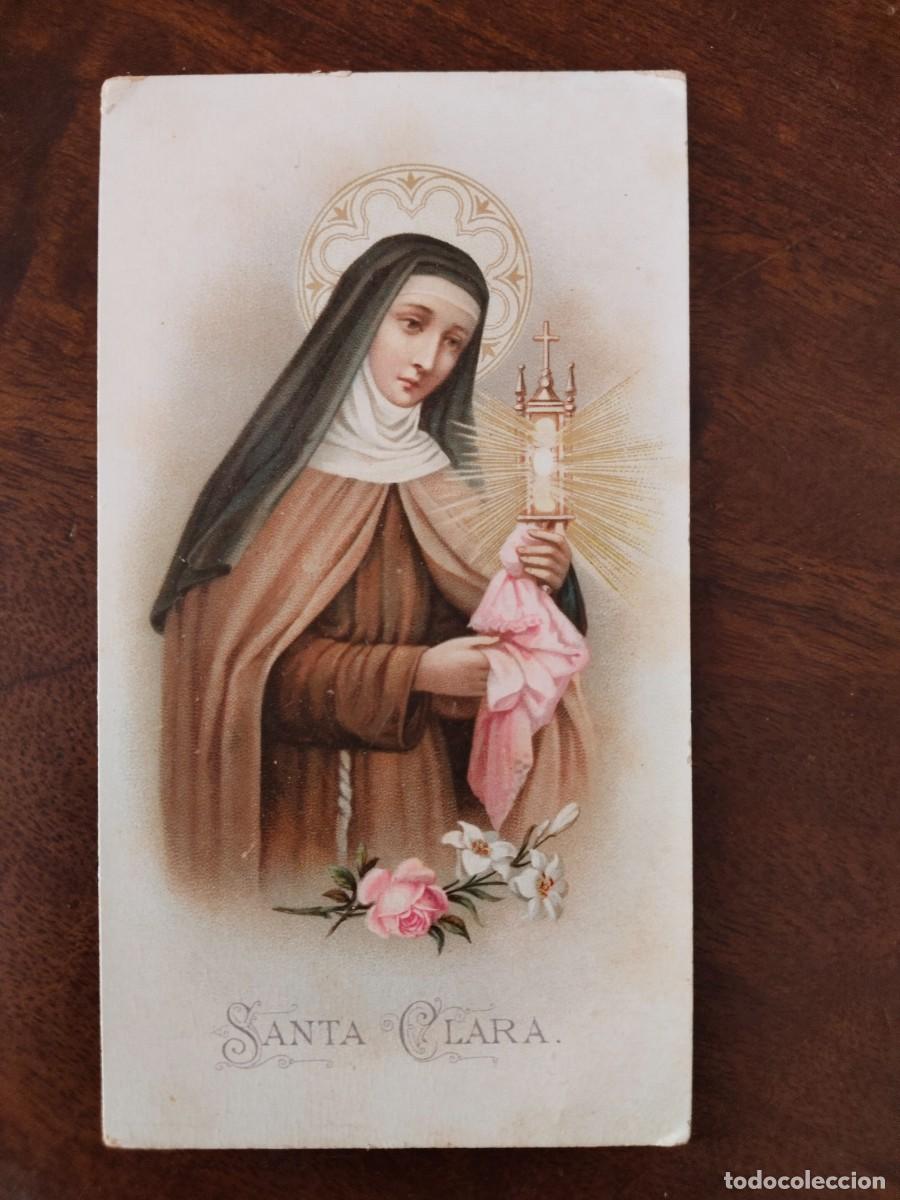 Postales: Recordatorio con Historia de Santa Clara. Antiguo.