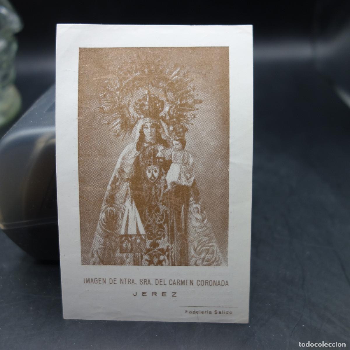 Postales: ESTAMPA DE NUESTRA SE&Ntilde;ORA DEL CARMEN CORONADA JEREZ