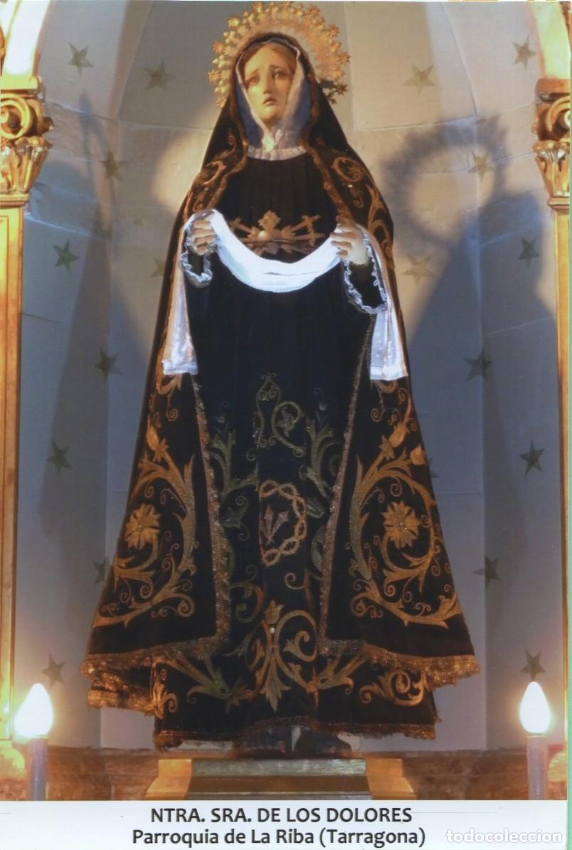 Postales: Tarjet&oacute;n. Ntra. Sra. de los Dolores. Parroquia de La Riba (Tarragona)
