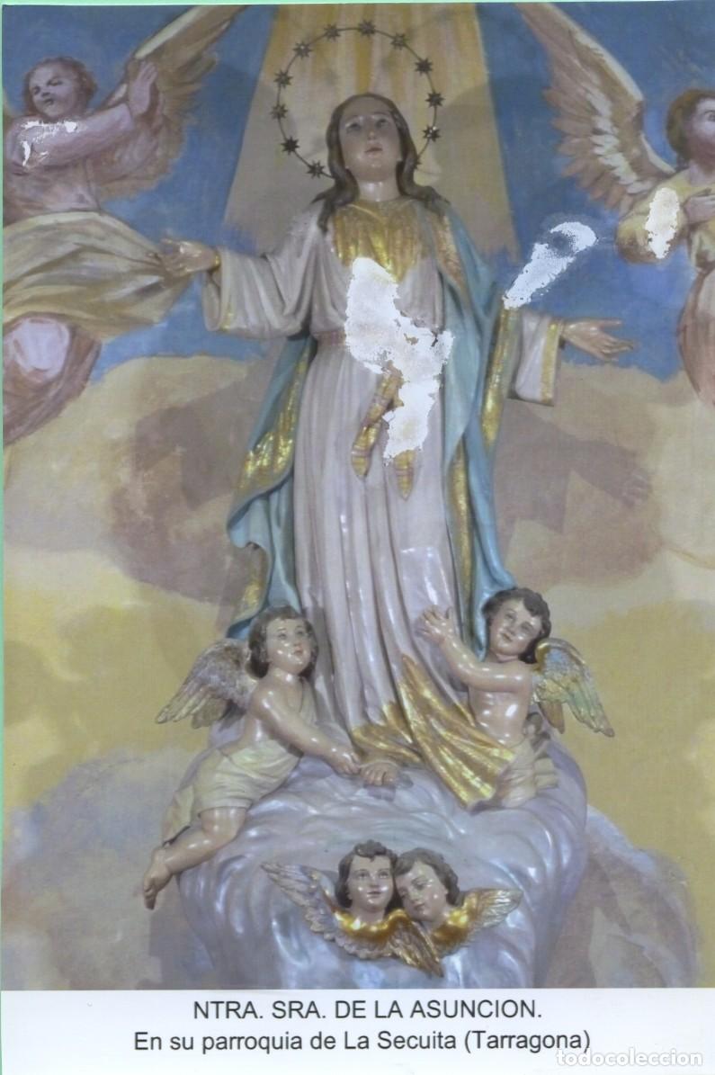 Postales: Tarjet&oacute;n. Ntra. Sra. de la Asunci&oacute;n. En su parroquia de La Secuita (Tarragona)