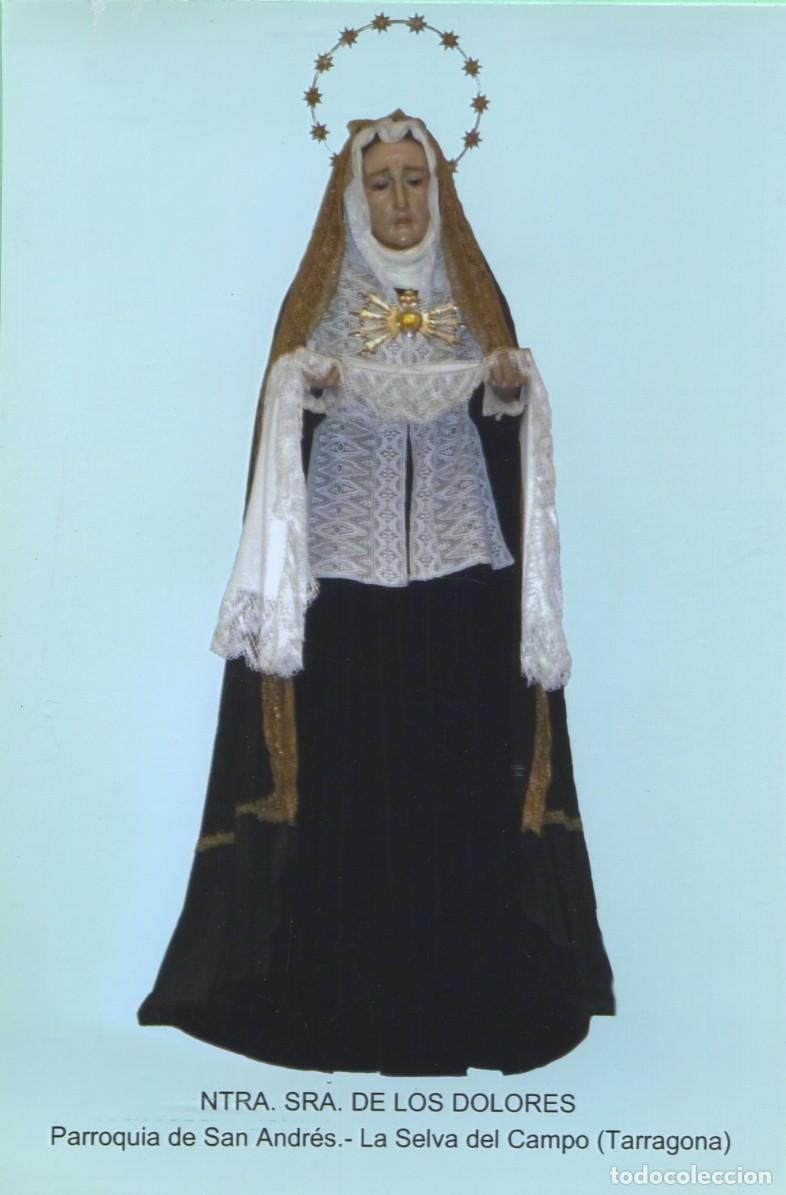 Postales: Tarjet&oacute;n. Ntra. Sra. de los Dolores. Parroquia de San Andr&eacute;s. La Selva del Campo (Tarragona)