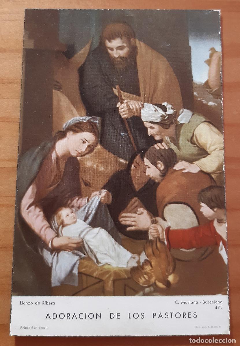 Postkarten: ADORACI&Oacute;N DE LOS PASTORES - LIENZO DE RIBERA - C. MARIANA-BARCELONA - 472 - PERFECTO ESTADO