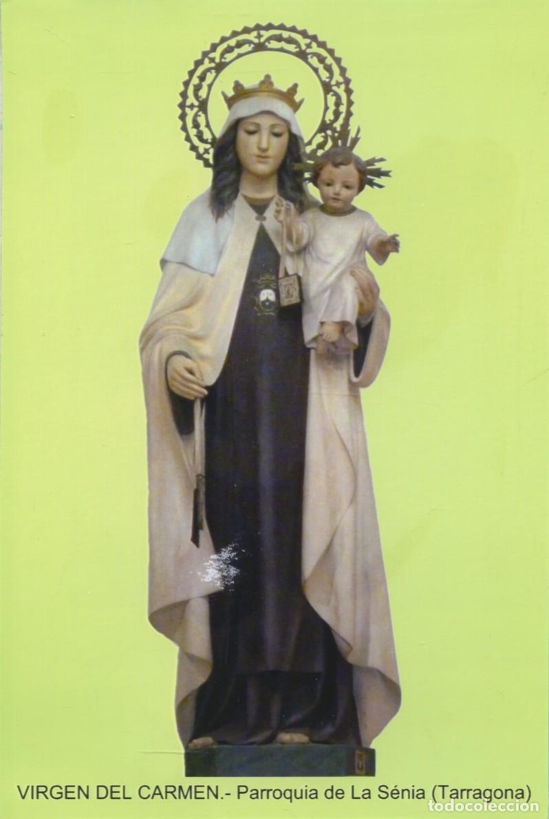 Postales: Tarjet&oacute;n. Virgen del Carmen. Parroquia de La S&eacute;nia (Tarragona)
