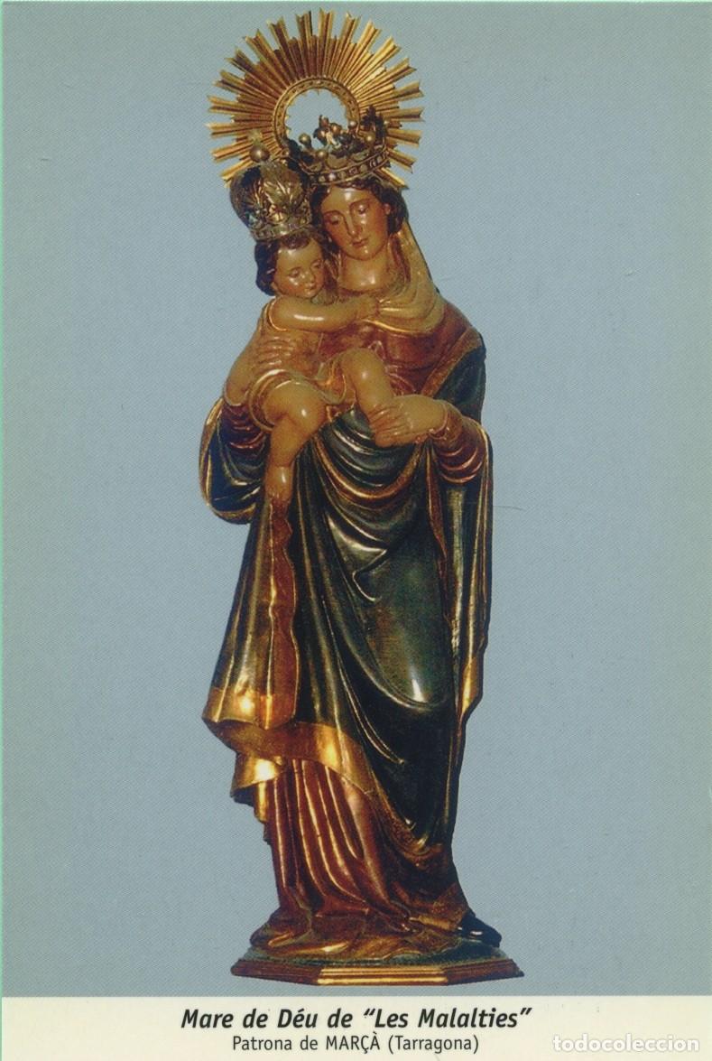 Postales: Tarjet&oacute;n con historia de la Virgen. Mare de D&eacute;u de &rdquo;Les Malaties&rdquo;. ED. AMIGOS DE LA VIRGEN EN ESPA&Ntilde;A
