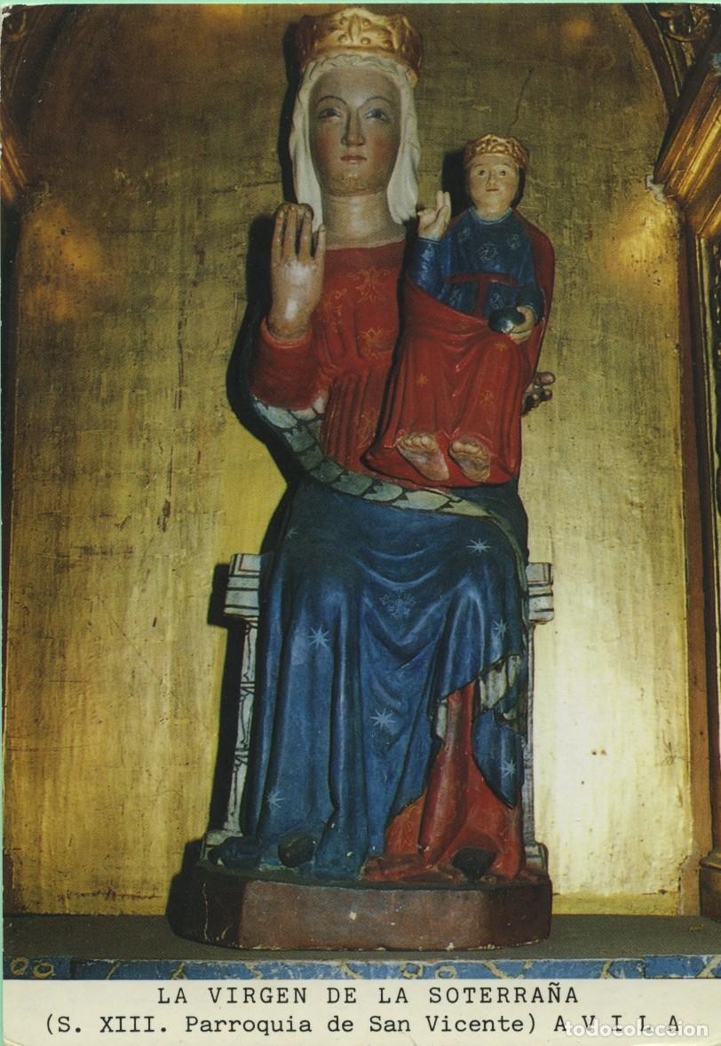 Postales: Tarjet&oacute;n. La Virgen de la Soterra&ntilde;a (S. XIII. Parroquia de San Vicente). &Aacute;vila. ED. ASOCIACI&Oacute;N AMIGO