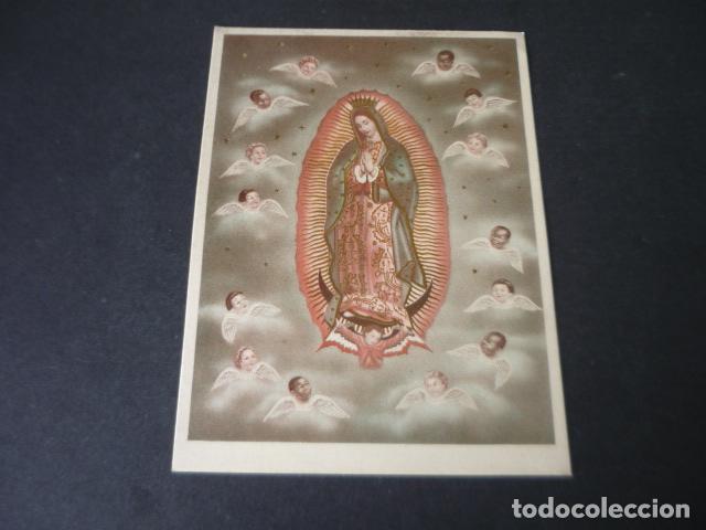 Postales: VIRGEN DE GUADALUPE MEXICO ANTIGUA CROMOLITOGRAFIA 12 X 16,5 CM