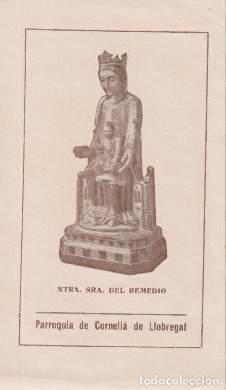 Postcards: ESTAMPA NTRA.SRA.DEL REMEDIO - PARROQUIA DE CORNELL&Aacute; DE LLOBREGAT - DORSO EN BLANCO