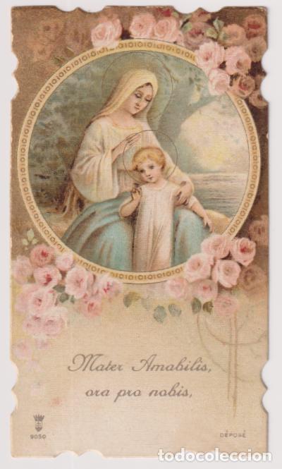 Postcards: ANTIGUA ESTAMPA TROQUELADA MATER AMABILIS - DEPOS&Eacute; 9050 - DORSO EN BLANCO