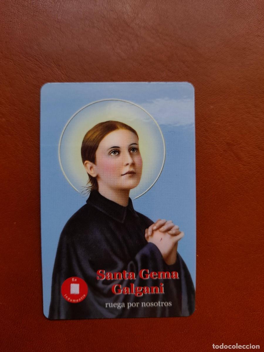 Postcards: Relicario estampa Santa Gema Galgani azul