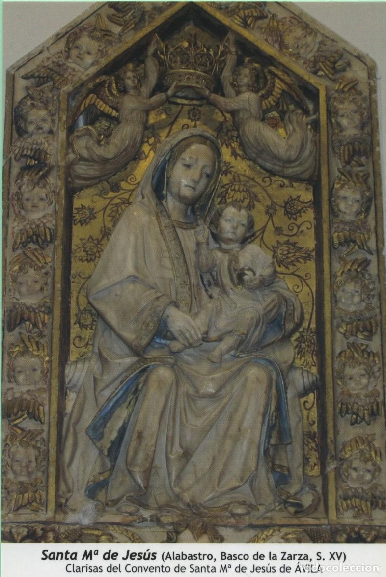 Postales: Tarjet&oacute;n. Santa M&ordf; de Jes&uacute;s (Alabastro, Basco de la Zarza, S. XV). Clarisas del Convento de Santa M&ordf;