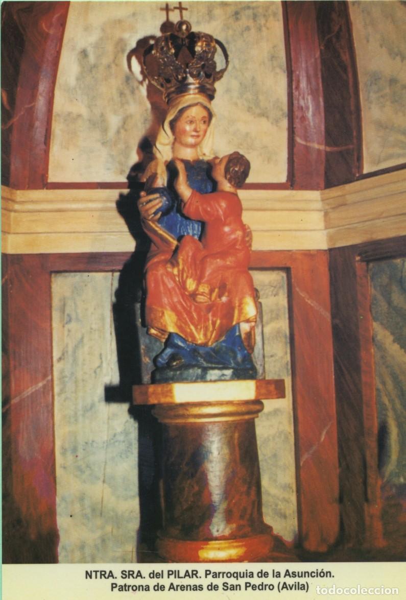 Postales: Tarjet&oacute;n. Ntra. Sra. del Pilar. Parroquia de la Asunci&oacute;n. Patrona de Arenas de San Pedro (&Aacute;vila)