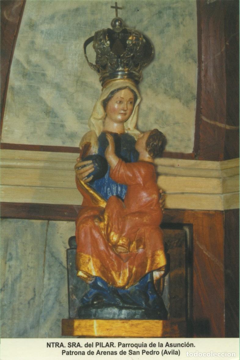 Postales: Tarjet&oacute;n. Ntra. Sra. de Pilar. Parroquia de la Asunci&oacute;n. Patrona de Arenas de San Pedro (&Aacute;vila). ED.