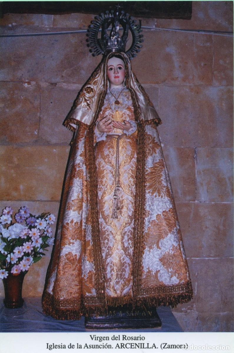 Postales: Tarjet&oacute;n. Virgen del Rosario. Iglesia de la Asunci&oacute;n. ARCENILLA. (Zamora)