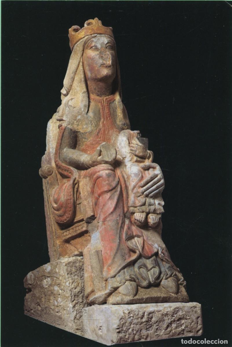 Postales: Tarjet&oacute;n. La Virgen con el Ni&ntilde;o. An&oacute;nimo. Siglo XIII. Iglesia de Santa Mar&iacute;a. MOMBEY (Zamora). ED. F