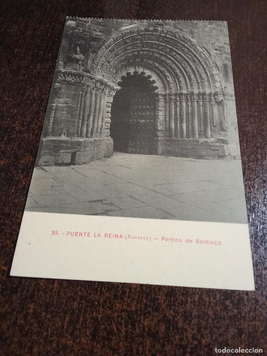 Postales: Navarra.Puente la Reina. Portico de Santiago.