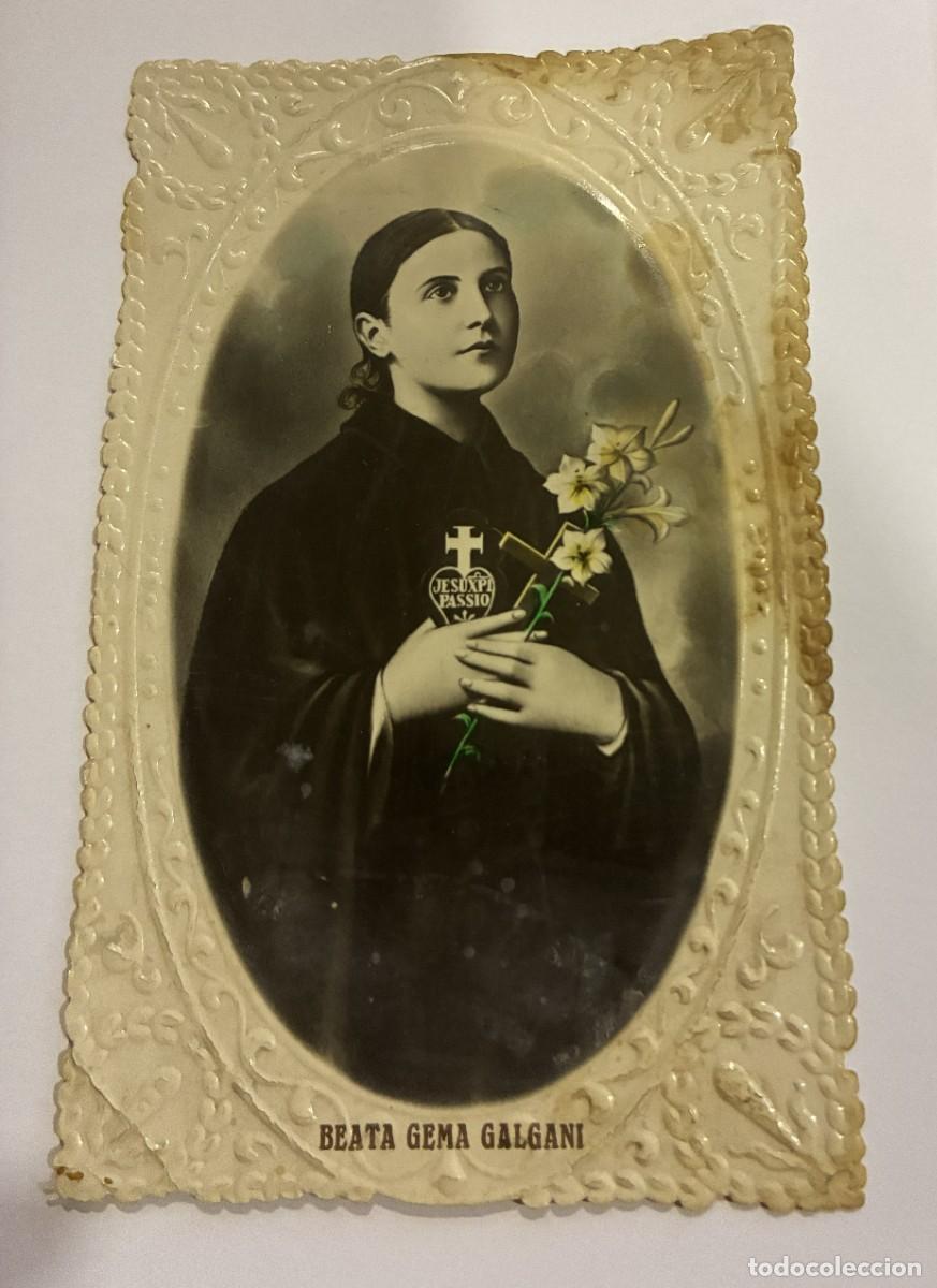 Postales: ESTAMPA ANTIGUA CON RELIEVES DE BEATA GEMA GALGANI