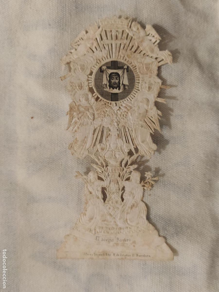 Postales: ESTAMPA ANTIGUA TROQUELADA - EL DIVINO ROSTRO - J. PENA Y SACANELL -(116.122)