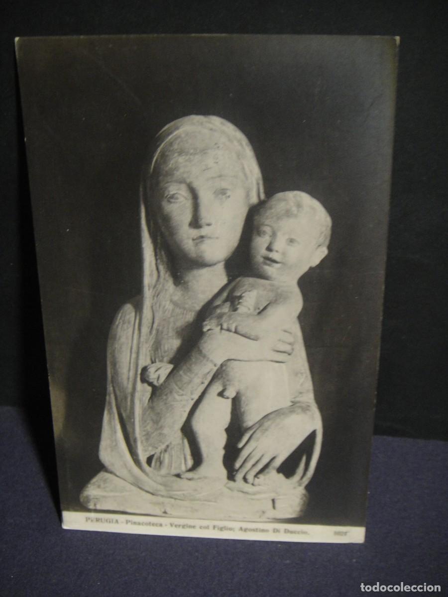 Postales: virgen con ni&ntilde;o , pinacoteca de perugia postal sin circular ,