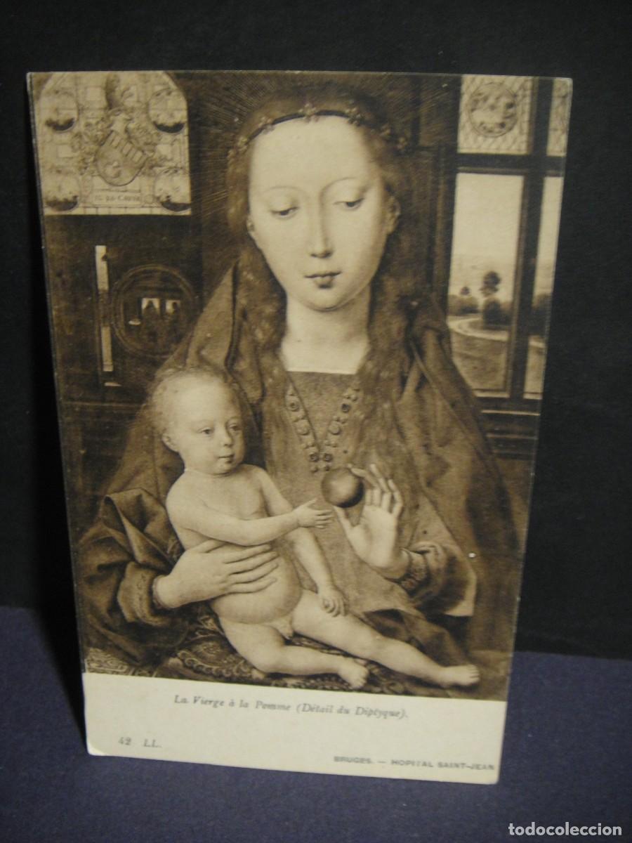 Postales: la virgen de la manzana , postal sin circular - ediciones ll.