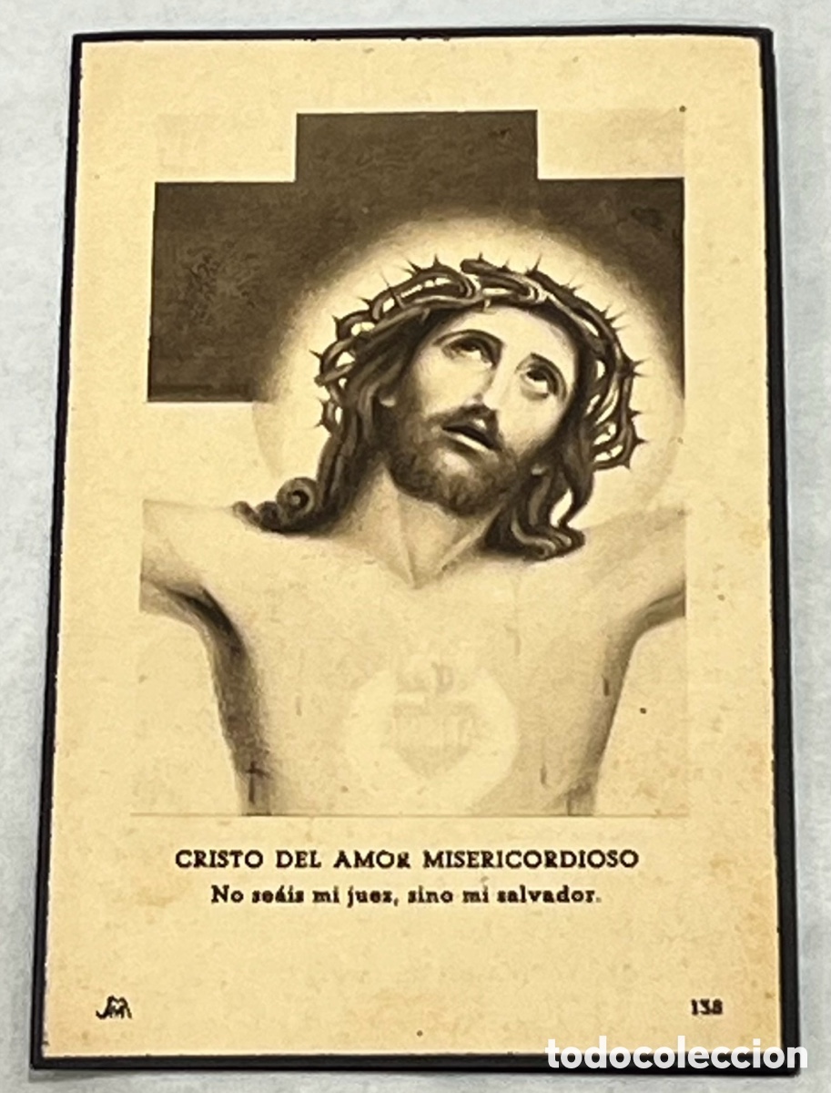 Postales: Estampa Religiosa. Obituario. Totana. Murcia. 1943.