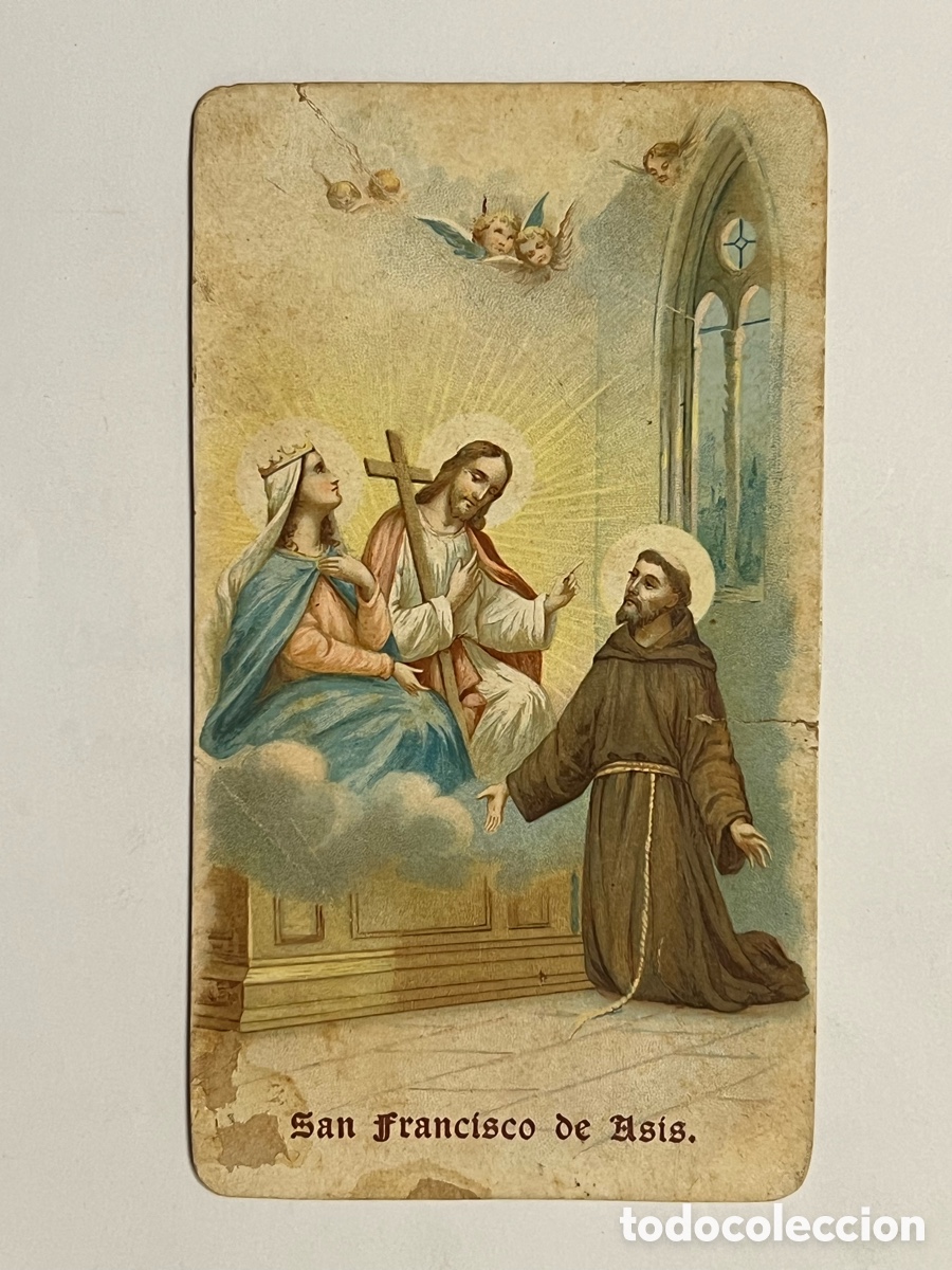 Postales: SAN FRANCISCO DE AS&Iacute;S. Estampa Cromolitografia antigua (h.1990?) Med&iacute;das: 12 x 7 cm.,