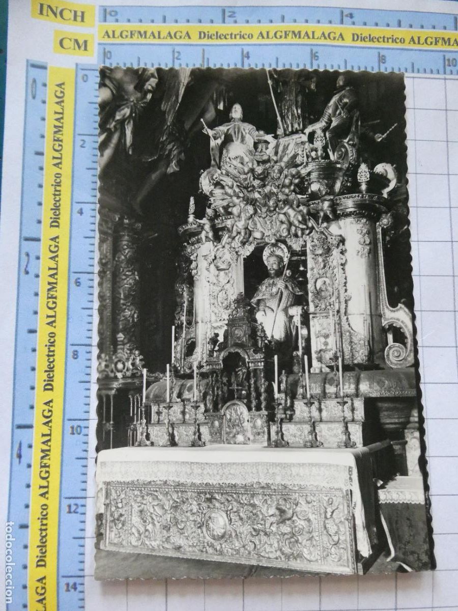 Postales: POSTAL RELIGIOSA SEMANA SANTA. A&Ntilde;OS 30 50. SANTIAGO APOSTOL-CATEDRAL ALTAR MAYOR. 983