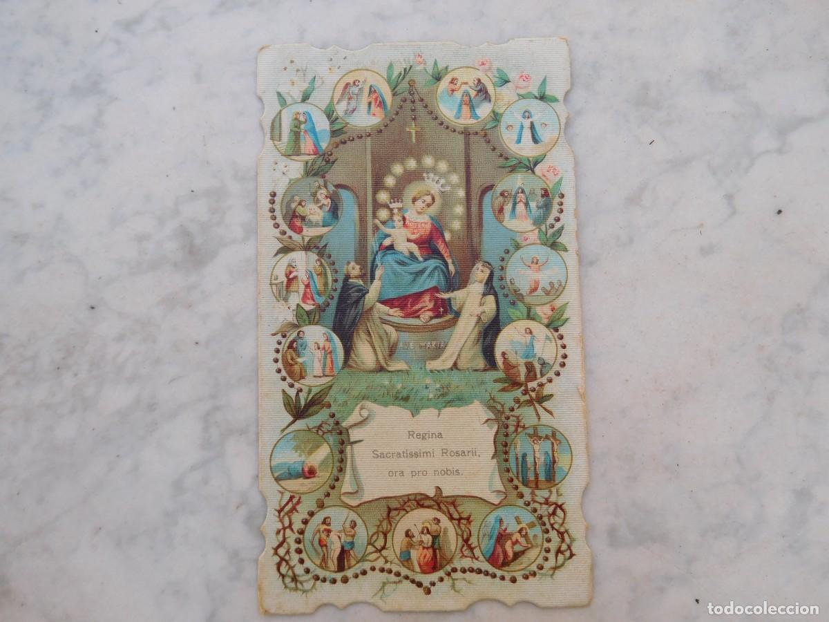 Postales: Estampa antigua Virgen del Rosario