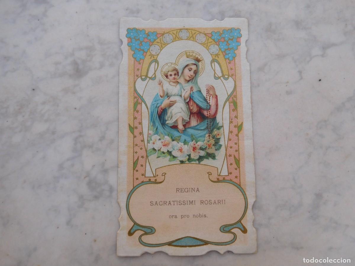 Postales: Estampa antigua Virgen del Rosario