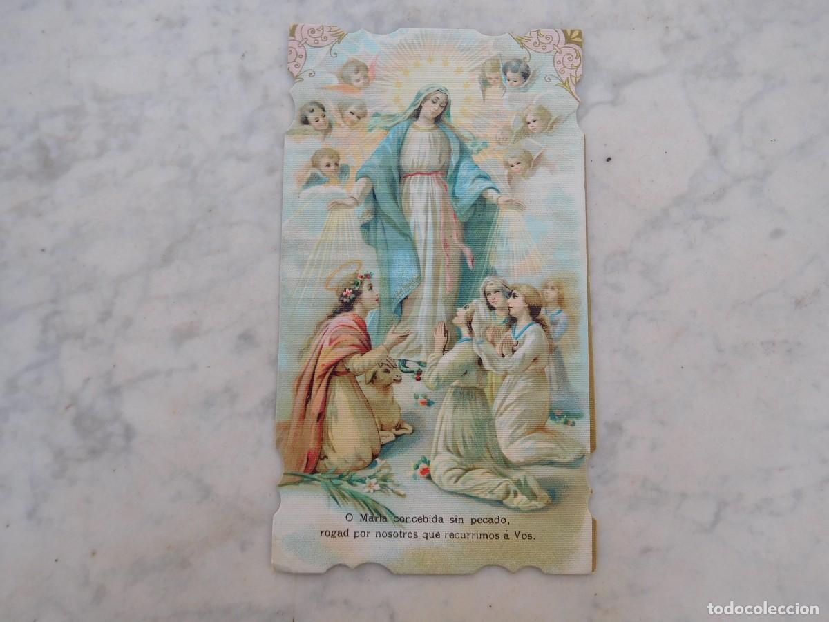 Postales: Estampa antigua Virgen Maria