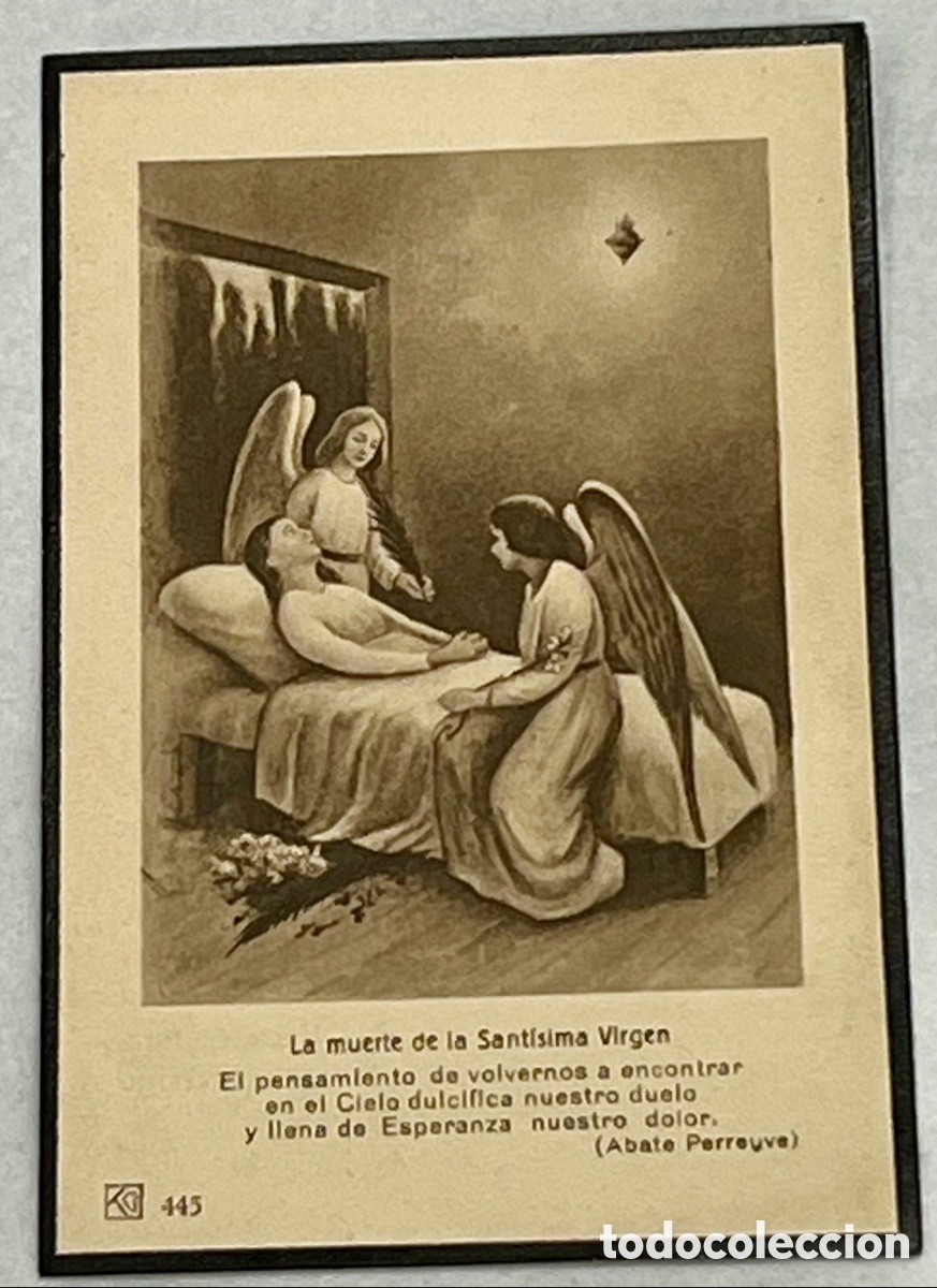 Postales: Estampa Religiosa. Obituario. Totana. Murcia. 1932.