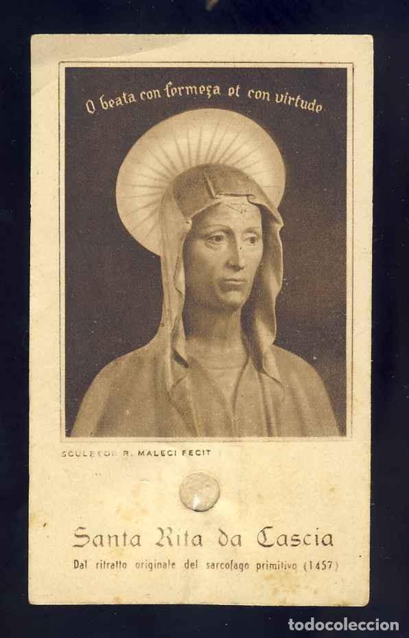 Postales: Estampa reliquia estampa con reliquia: Santa Rita de Cascia