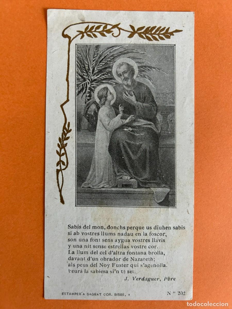 Postales: ESTAMPA PIADOSA PR&Aacute;CTICA EN HONOR DELS SET DOLORS Y GOIGS DE S. JOSEPH ESTAMPERIA SAGRAT COR c. 1898