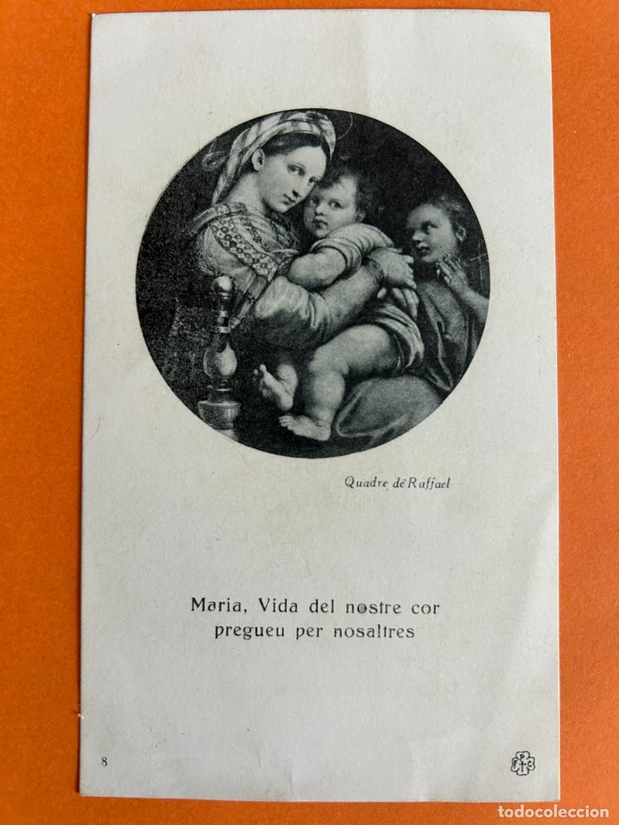 Postkarten: ESTAMPA MADONNA DELLA SEGGIOLA - RAPHAEL - 8. GL&Ograve;RIES MARIANES FOMENT DE PIETAT CATALANA - 1917
