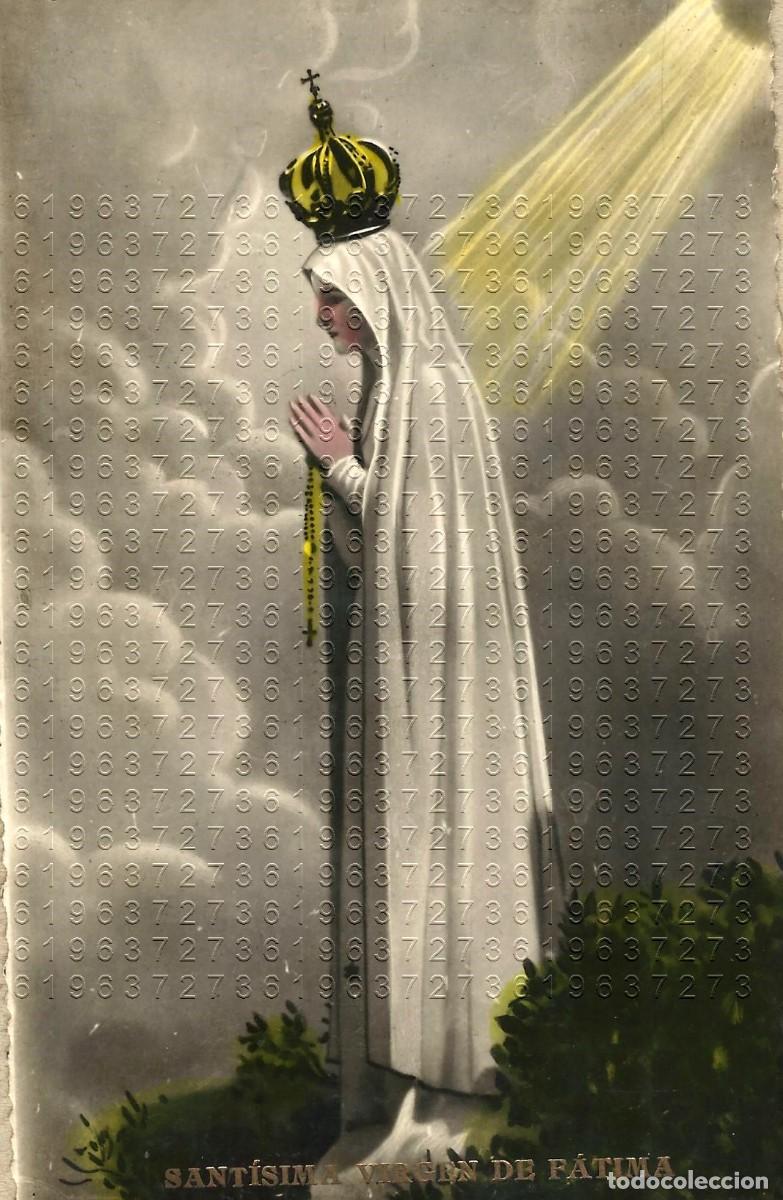 Postales: CRUZADA VIRGEN DE FATIMA COLOREADA ENMARCADA PASCUAL ARIAS 21X15 U78