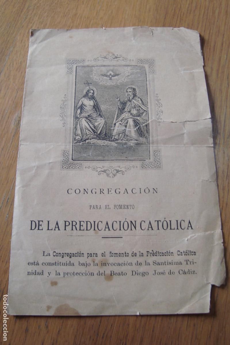 Postales: CONGREGACION FOMENTO PREDICACION CATOLICA BEATO JOSE DE CADIZ 1903. FIRMA LEOPOLDO EIJO GARAY