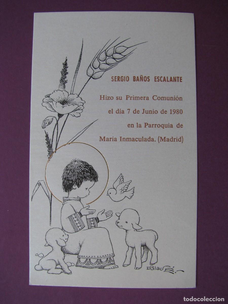 Postales: RECORDATORIO DE LA PRIMERA COMUNI&Oacute;N. IL. DBLADE. MADRID 1980. 12X7 CM