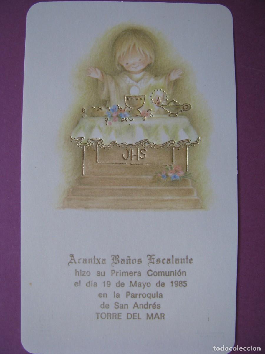 Postales: RECORDATORIO DE LA PRIMERA COMUNI&Oacute;N. IL? TORRE DEL MAR 1985. 12,5X7,5 CM