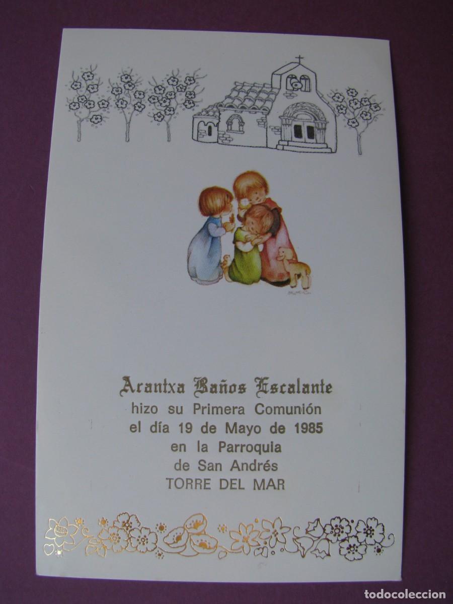 Postales: RECORDATORIO DE LA PRIMERA COMUNI&Oacute;N. IL? TORRE DEL MAR 1985. 12X7,5 CM