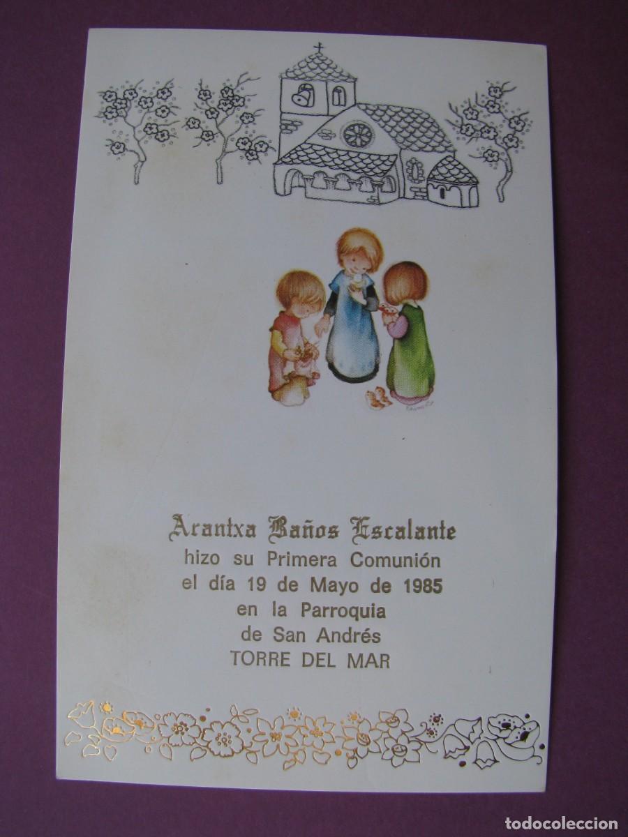 Postales: RECORDATORIO DE LA PRIMERA COMUNI&Oacute;N. IL? TORRE DEL MAR 1985. 12X7,5 CM