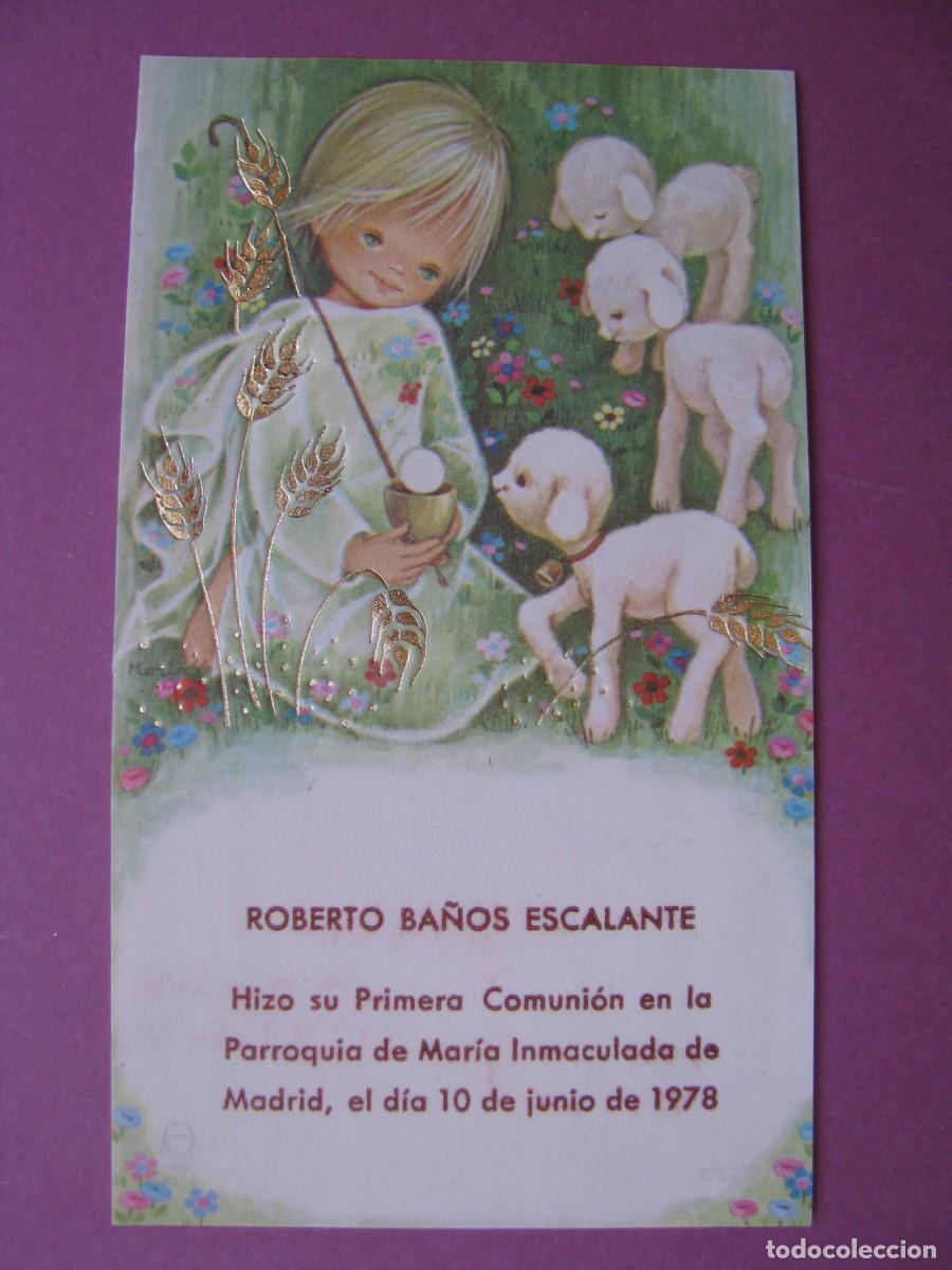 Postales: RECORDATORIO DE LA PRIMERA COMUNI&Oacute;N. IL. MARIA. MADRID 1978. 12,5X7 CM