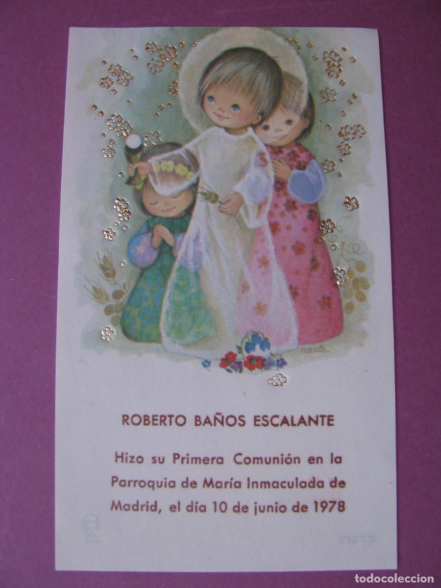 Postales: RECORDATORIO DE LA PRIMERA COMUNI&Oacute;N. IL. MARIA. MADRID 1978. 12,5X7 CM