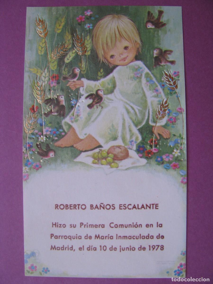 Postales: RECORDATORIO DE LA PRIMERA COMUNI&Oacute;N. IL. MARIA. MADRID 1978. 12,5X7 CM