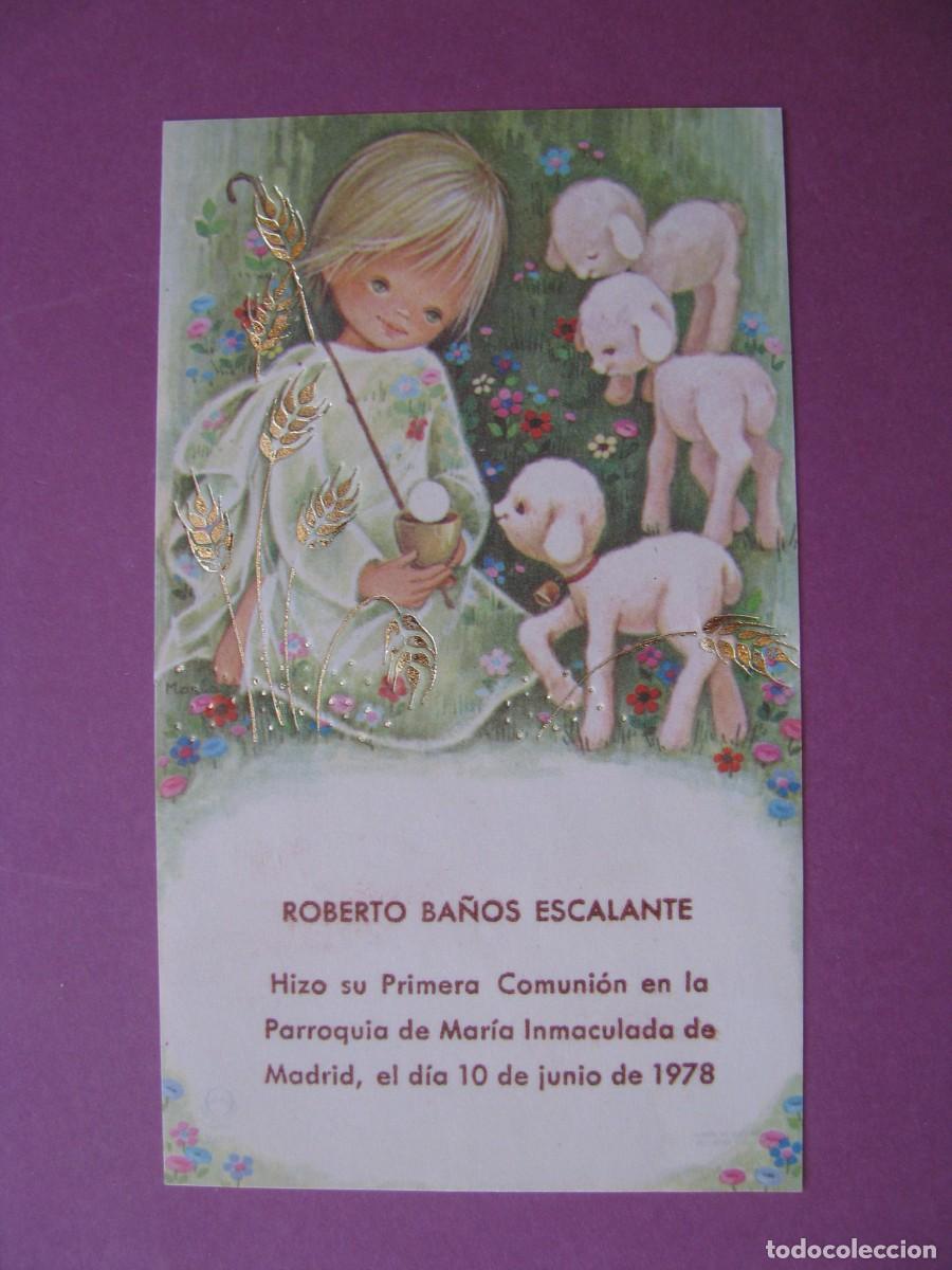 Postales: RECORDATORIO DE LA PRIMERA COMUNI&Oacute;N. IL. MARIA. MADRID 1978. 12,5X7 CM